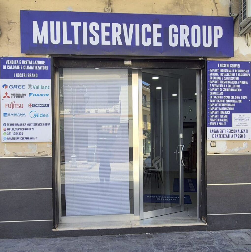Vetrina negozio Multiservice Group